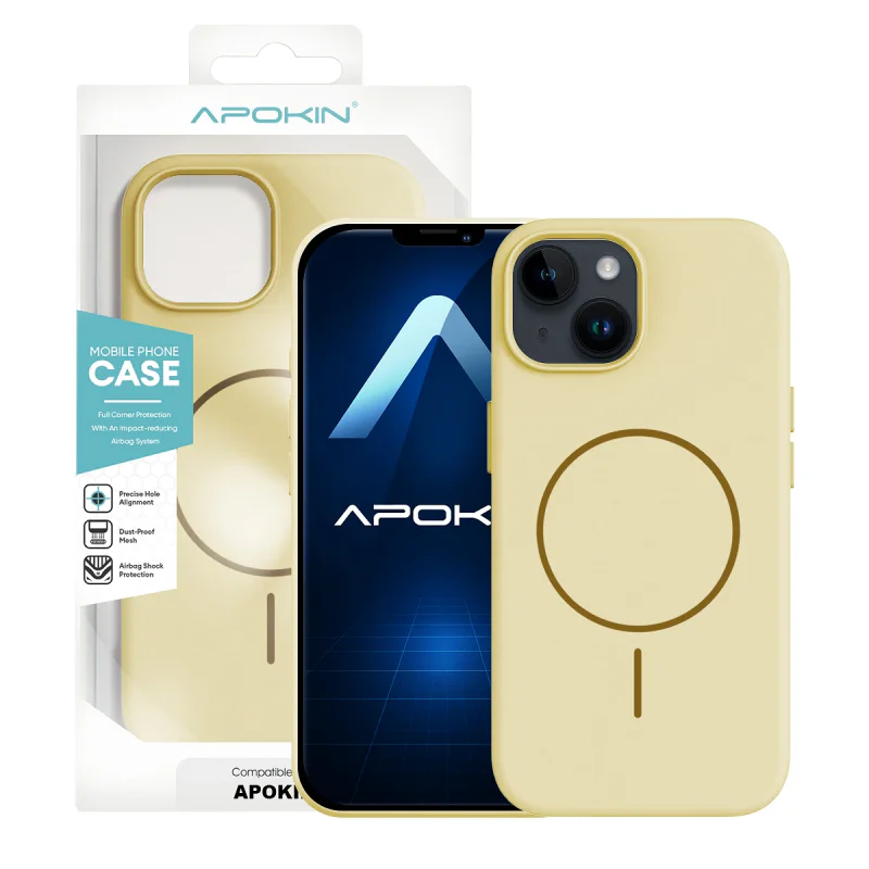 Capa Apokin Silicone Premium com MagSafe para iPhone 14 Lilás - Imagem 6