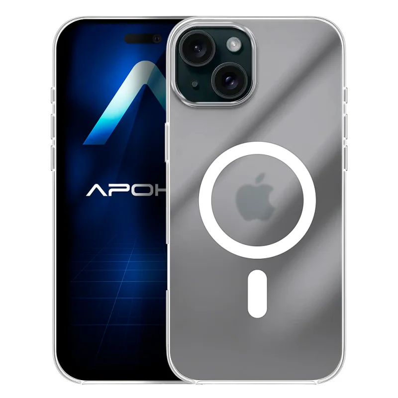 Capa Apokin Transparente Mate com MagSafe para iPhone 13 e 14 Transparente - Imagem 2