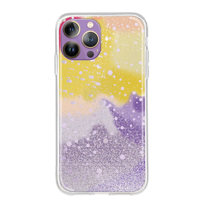 Capa Apokin em Gel com Glitter 3D e Proteção de Câmara para iPhone 13 Pro Max Variedade de cores - Imagem 3