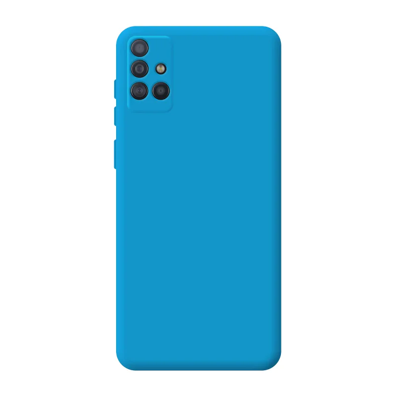 Capa Apokin para Samsung Galaxy A51 Silicone Suave com Proteção de Câmara 3D Azul - Imagem 2