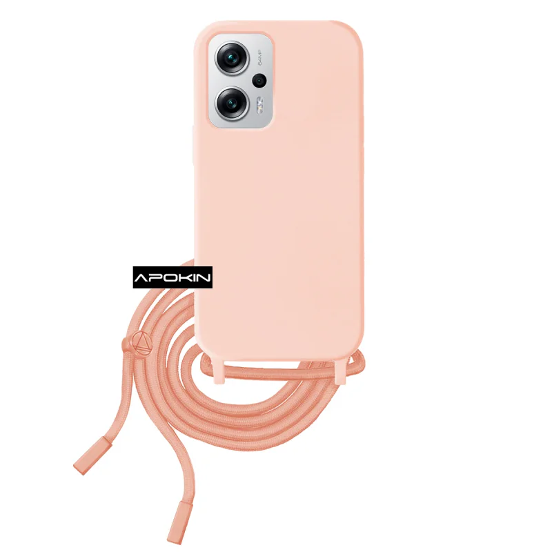 Capa Apokin para Poco X4 GT Silicone Macio com Cordão Rosa - Imagem 5