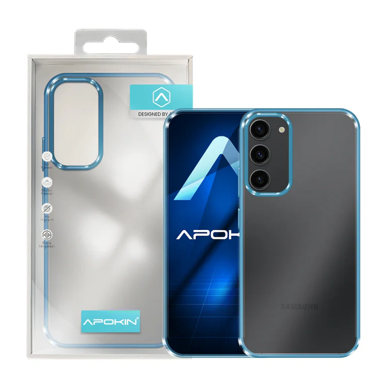 Capa Acrílica Antichoque com Borda Colorida Apokin para Samsung Galaxy S23 Plus Lilás - Imagem 5