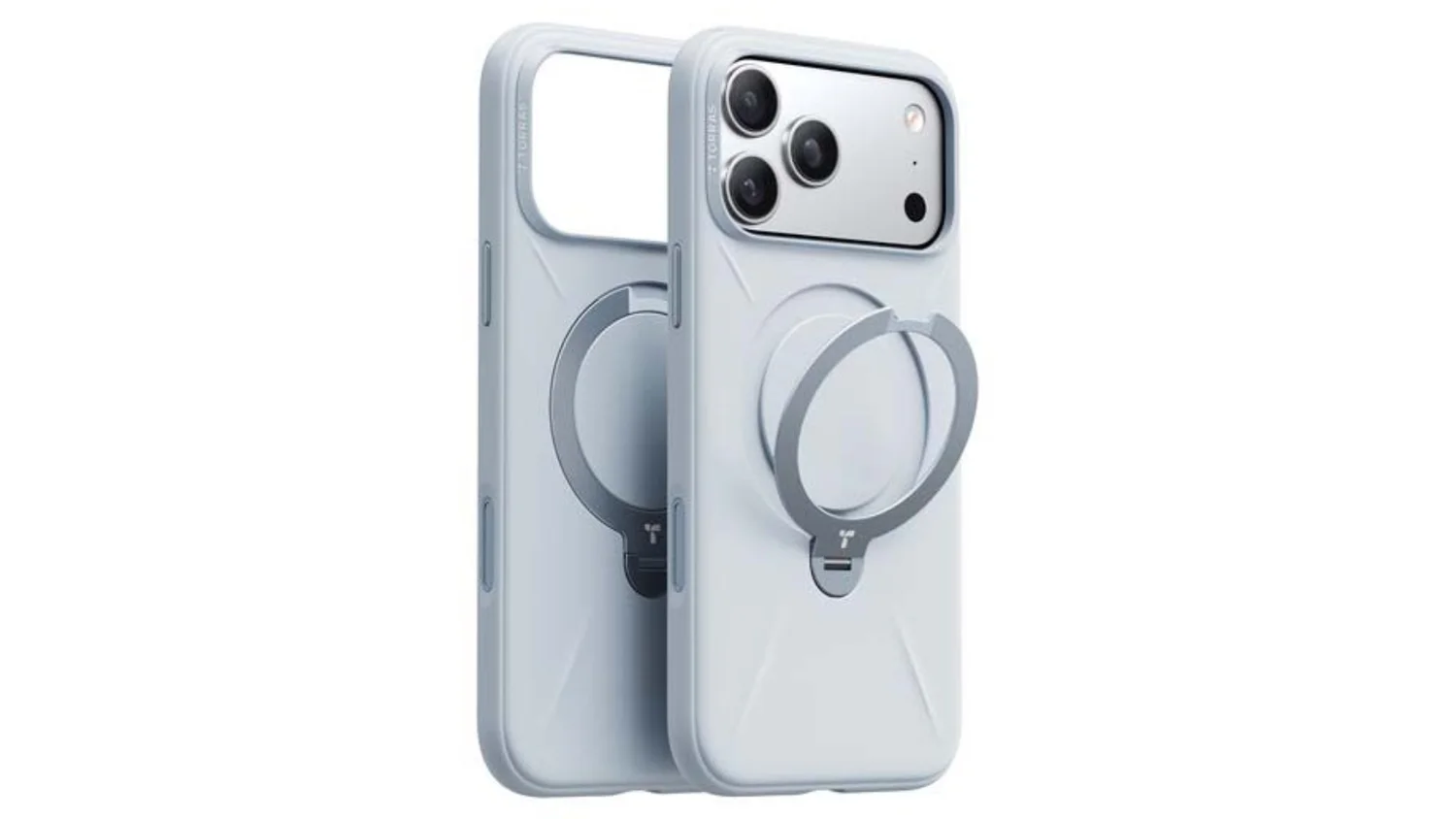 Capa Torras para iPhone 17 Pro 18 Pro Ostand Spin Softune Azul Baby - Imagem 2