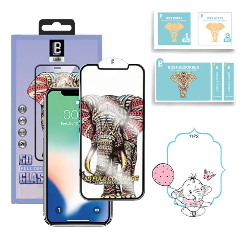 Vidro Temperado Apokin A+ Completo Micro Curvo para iPhone X / XS / 11 Pro Preto