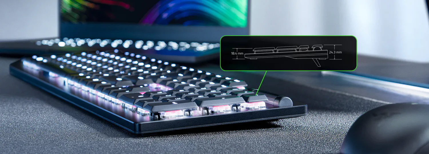 Teclado Gaming Razer DeathStalker V2 Low-Profile Switches Óticos Lineares RGB Layout US - Imagem 7