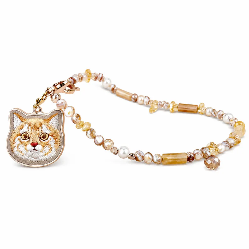 Pendente Decorativo Apokin Nimmy Lucky Friends Gato Laranja