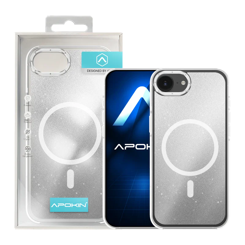 Capa Apokin iPhone 16e / 17e com Brilho e MagSafe Preto - Imagem 3