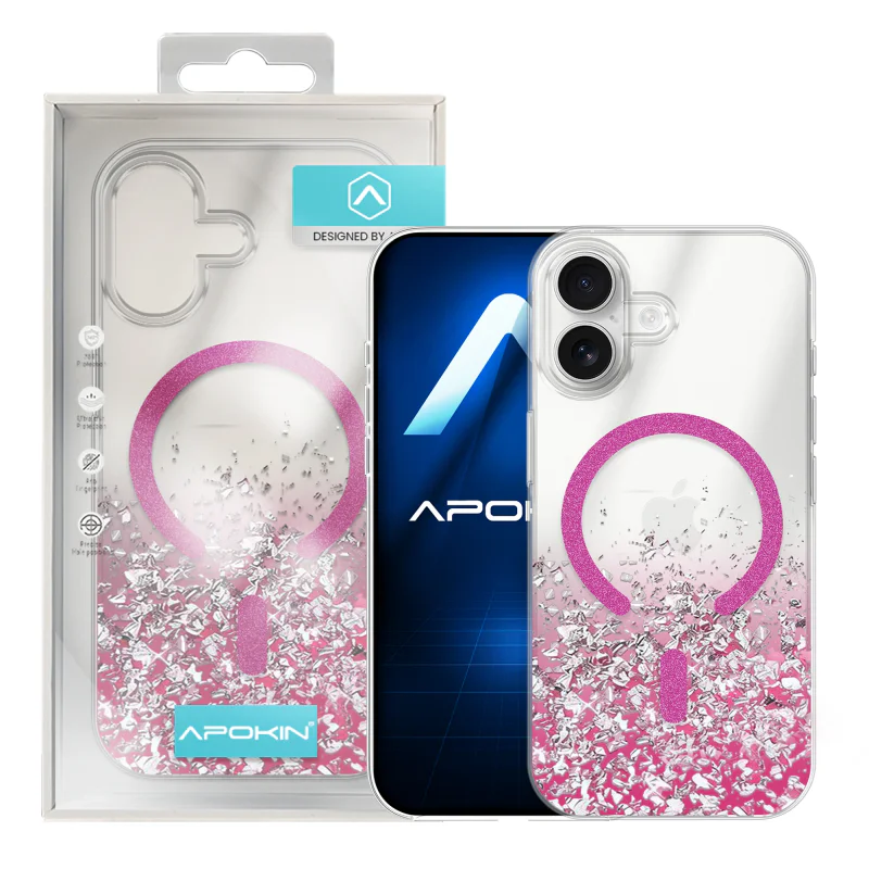Capa Apokin para iPhone 17 com Brilho e MagSafe Variedade de cores - Imagem 3