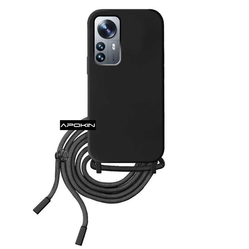 Capa Apokin Macia com Cordão para Xiaomi 12 Pro Azul-turquesa - Imagem 6