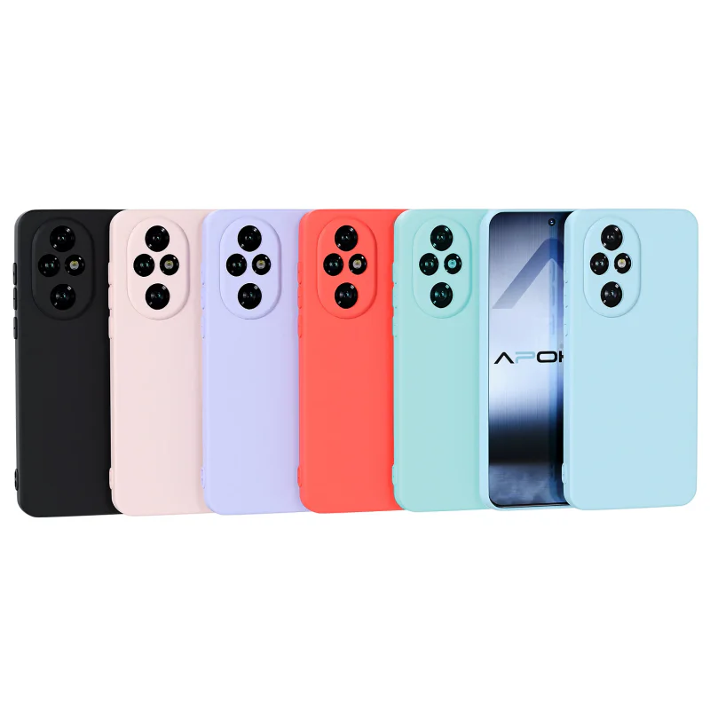 Capa Apokin para Honor 200 Silicone Suave Preto