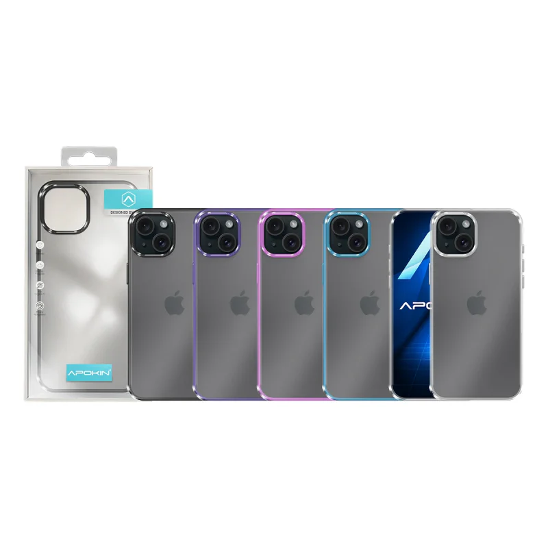Capa Apokin para iPhone 11 Acrílica Antichoque com Borda Colorida Cor-de-Rosa