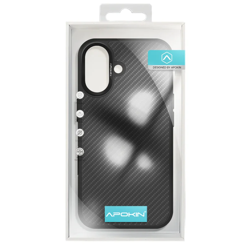 Capa Apokin para iPhone 17 Premium com Efeito Carbono e MagSafe Preto - Imagem 3