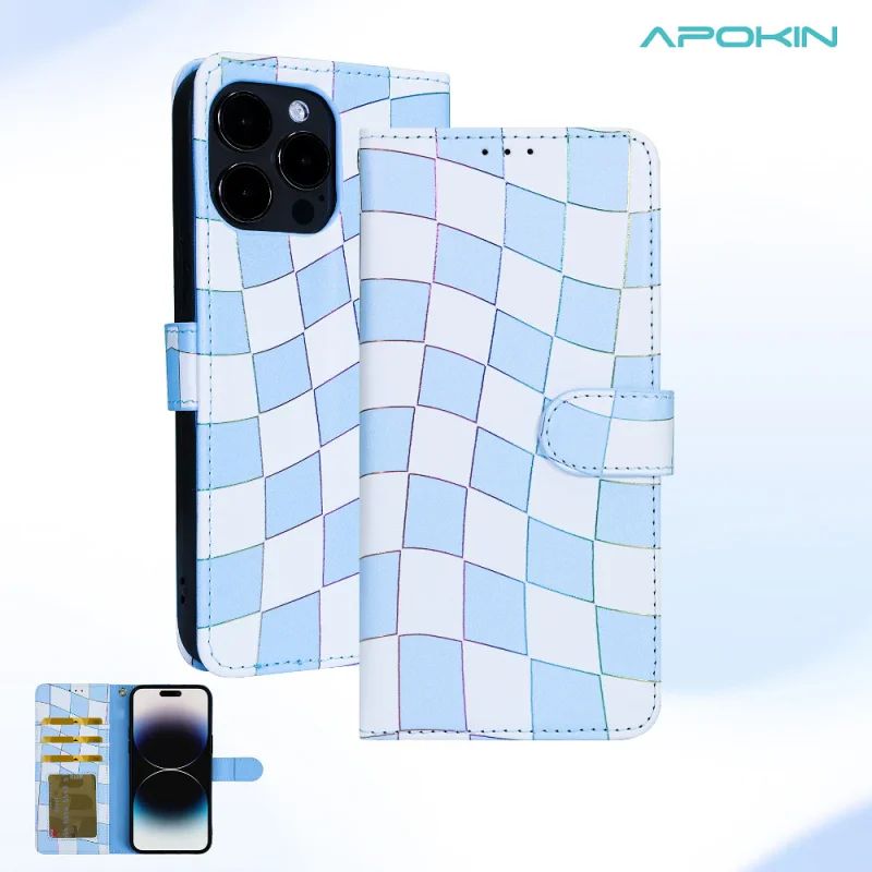 Capa com Porta-cartões Apokin para iPhone 16 Plus Padrão Leopardo - Imagem 6