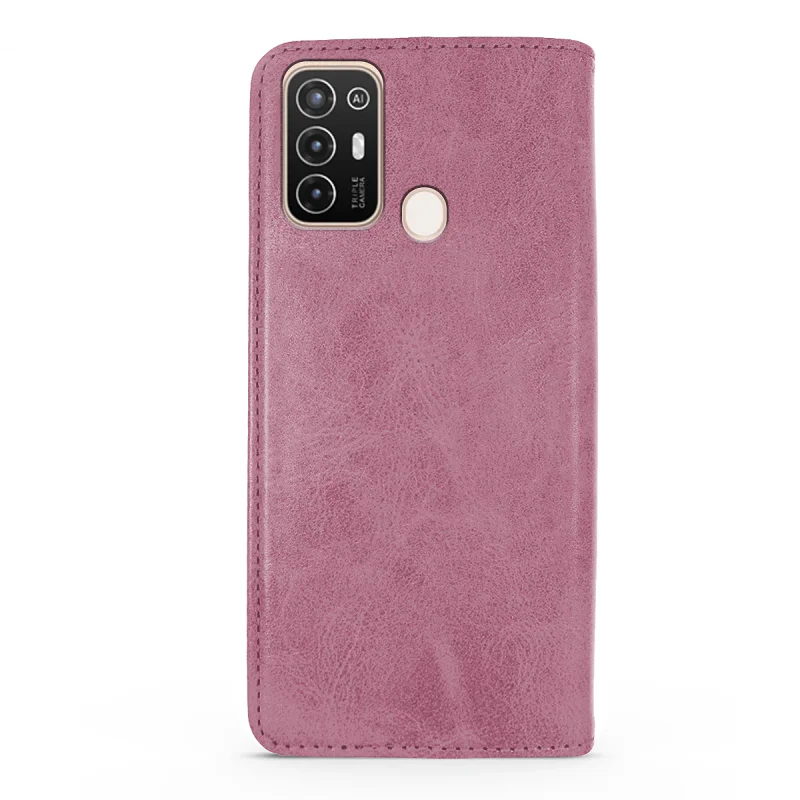 Capa de Livro Apokin em Pele Sintética com Porta-Cartões para ZTE Blade A52 Preto - Imagem 5