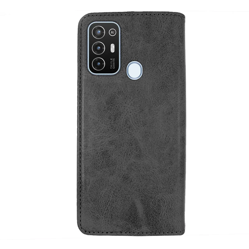 Capa Apokin para ZTE Blade V50 Pele Sintética com Porta-Cartões Preto - Imagem 4