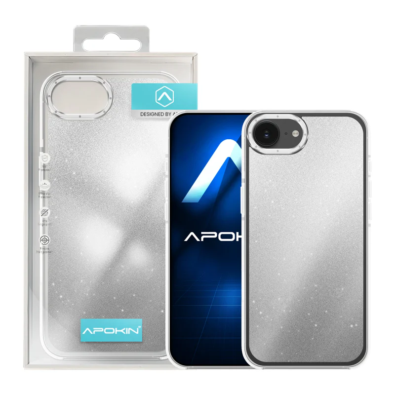 Capa Acrílica Apokin para iPhone 16E / 17E com Purpurina Variedade de cores - Imagem 3