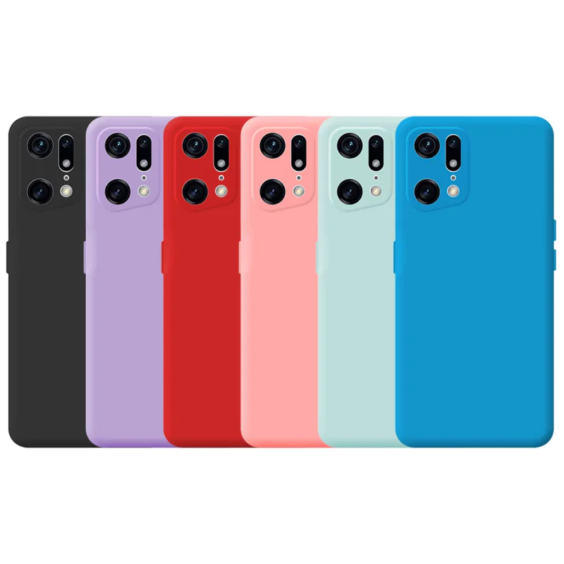 Capa Apokin para OPPO Find X5 Pro em Silicone Macio com Proteção 3D Azul turquesa