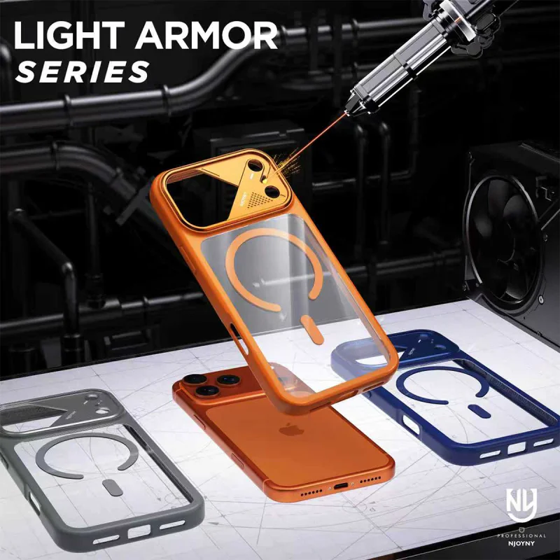 Capa Magnética Apokin NJOYNY Light Armor N5 iPhone 17 Pro Max e 18 Pro Max Variedade de cores - Imagem 5