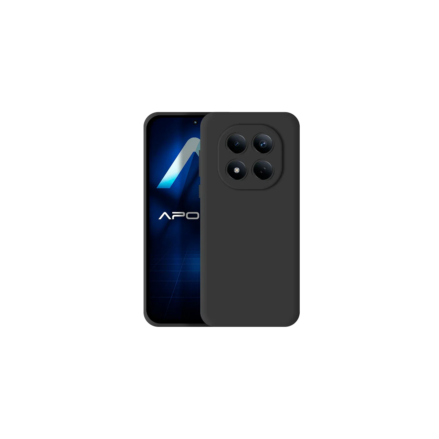 Capa Apokin de Silicone Suave para Xiaomi Redmi Note 15 Pro 4G Preto