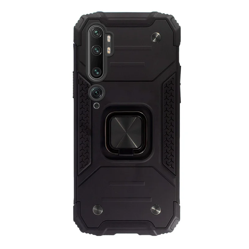 Capa Apokin Armor-Case para Xiaomi Redmi Note 10 Antichoque com Suporte Magnético e Anel 360 Preto - Imagem 2