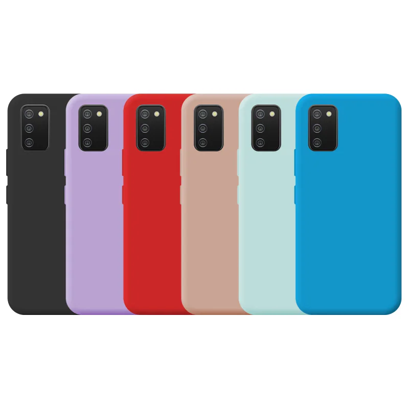 Capa Apokin em Silicone Suave para Samsung Galaxy A02s Azul Turquesa