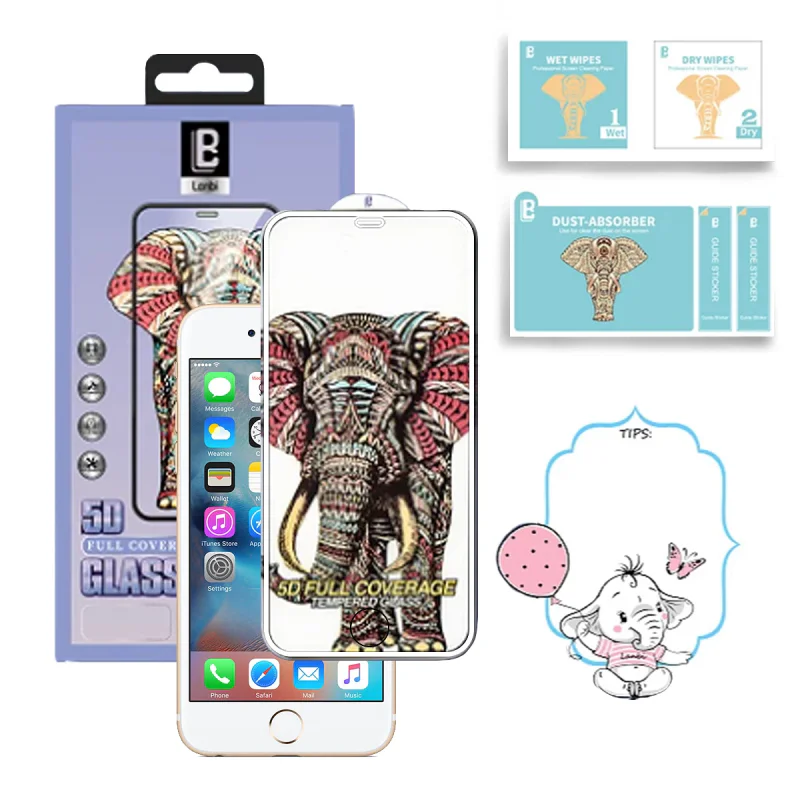 Película de Vidro Temperado Apokin Micro Curvo A+ para iPhone 6, 7 e 8 Branco
