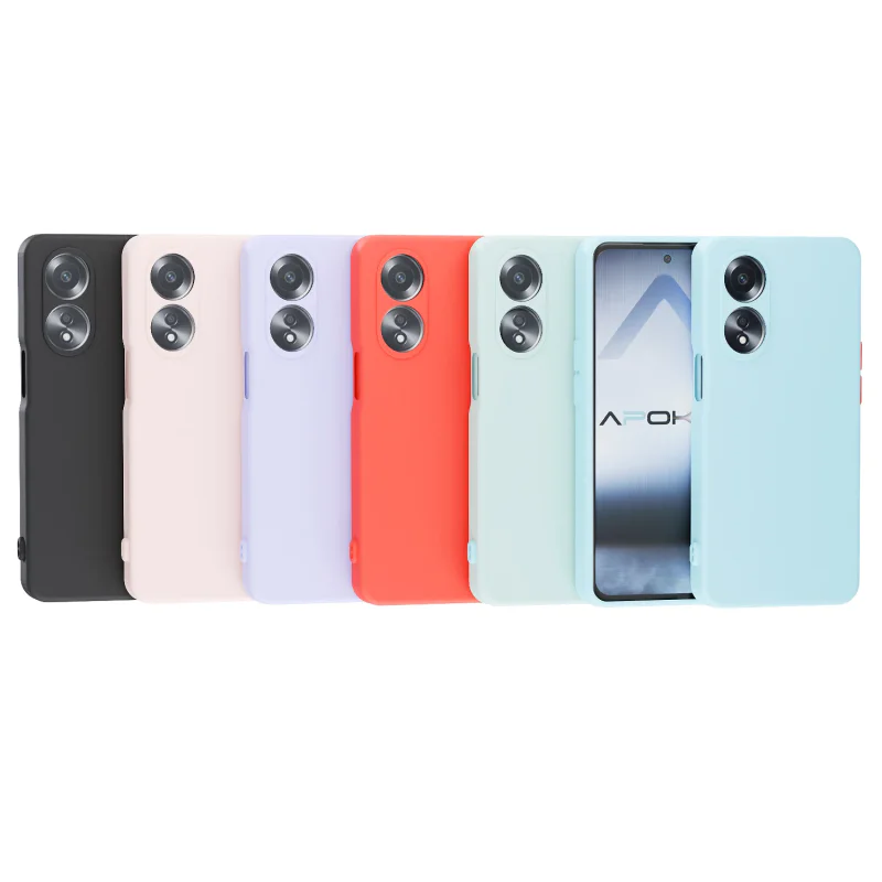 Capa Apokin para Oppo A58 4G Silicone Suave Vermelho