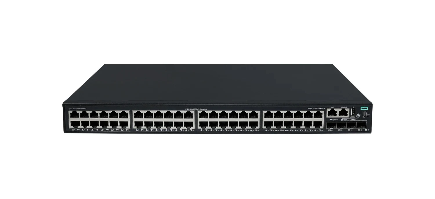 Switch de Rede HPE Networking CW 2150 48 Portas Gigabit PoE+ 4x SFP+ 10G 770W L3