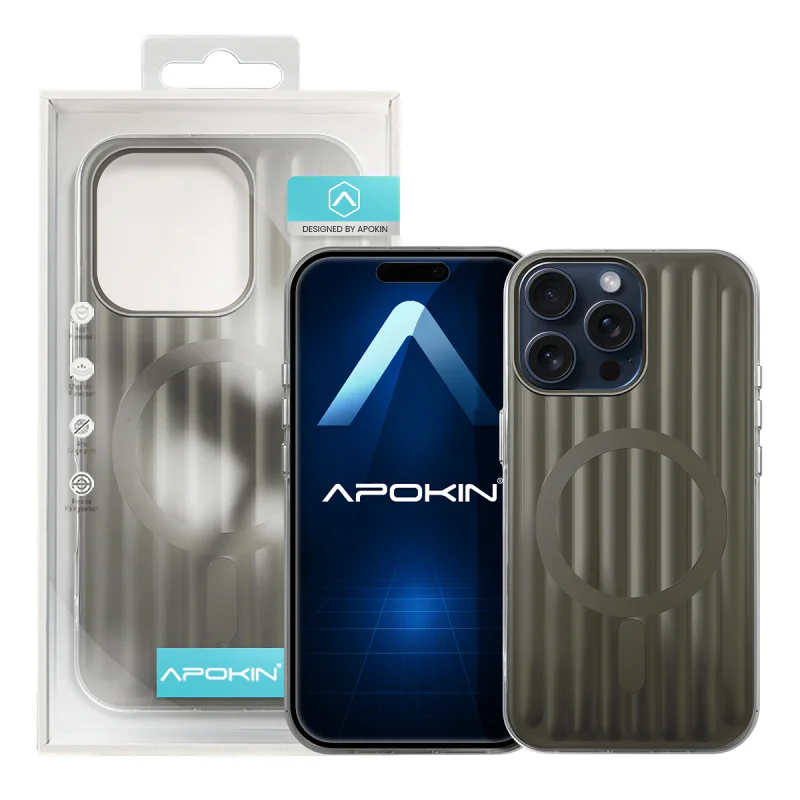 Capa Apokin para iPhone 15 Pro Max Mate Metalizada com MagSafe Preto - Imagem 5