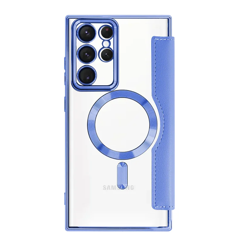 Capa Livro Apokin Mocome Cromada com MagSafe para Samsung Galaxy S22 Ultra Variedade de cores - Imagem 3
