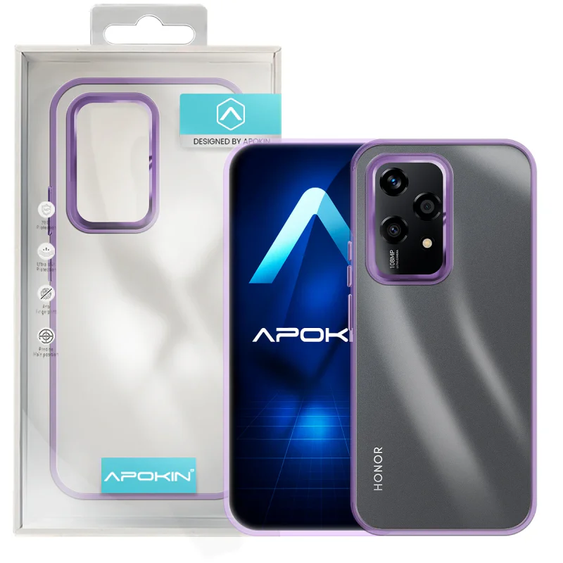 Capa Acrílica Transparente Apokin para Honor 200 Lite Preto - Imagem 4