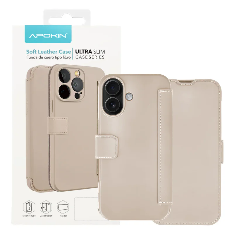 Capa em Silicone Apokin para iPhone 16 com Efeito Pele Rosa Claro - Imagem 3