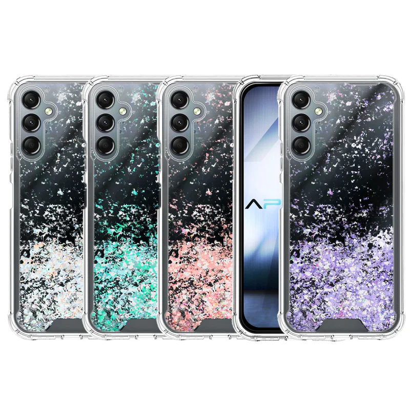 Capa Apokin para Samsung Galaxy A24 em Gel Acrílico Transparente com Glitter Variedade de cores