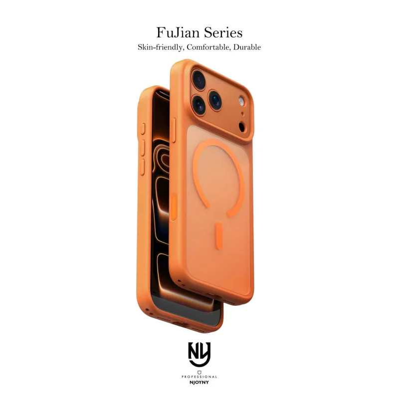 Capa Apokin para iPhone 18 Pro NJOYNY Skin Sand Magnética Mate Bordô - Imagem 3
