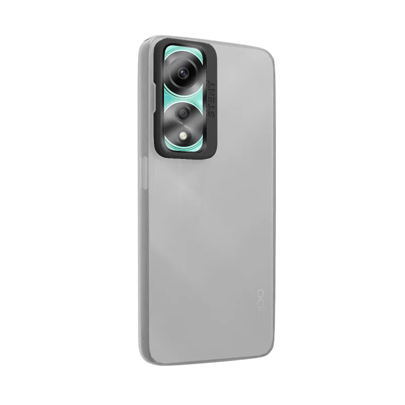 Capa em Silicone Apokin para Oppo A58 / A78 5G Mate com Suporte Azul - Imagem 3
