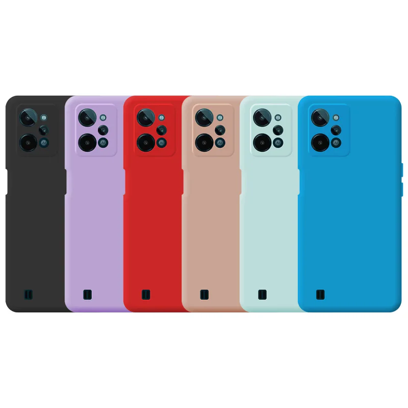 Capa de Silicone Macio Apokin para Realme C31 Azul - Imagem 1