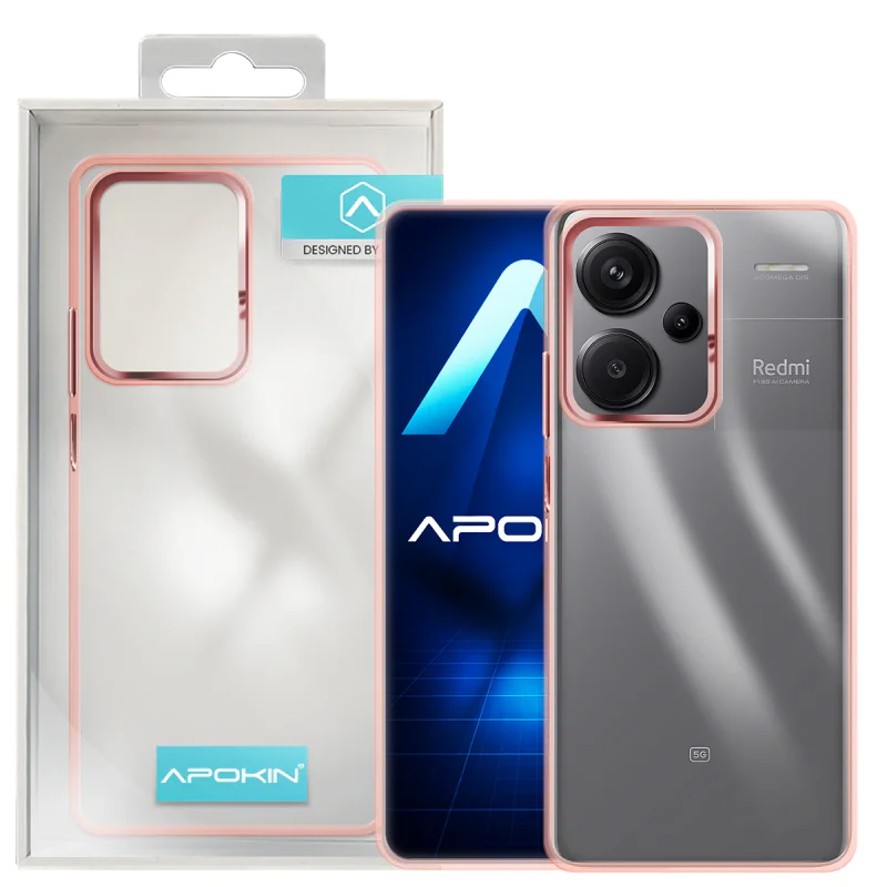 Capa Acrílica Apokin para Xiaomi Redmi Note 13 Pro Plus 5G Transparente Preto - Imagem 5
