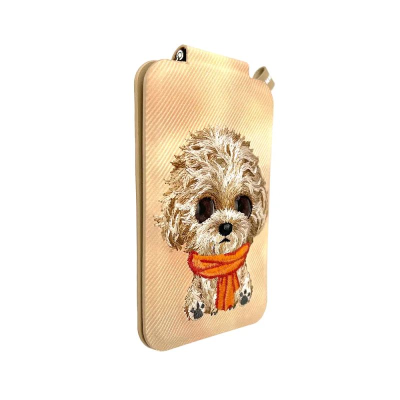 Porta-Cartões Magnético Apokin com Suporte Desenho Cão Castanho - Imagem 4