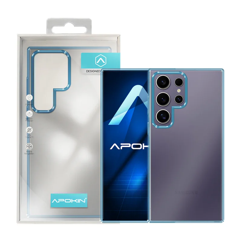 Capa Apokin Samsung Galaxy S24 Ultra Antichoque com Rebordo Colorido Transparente - Imagem 5