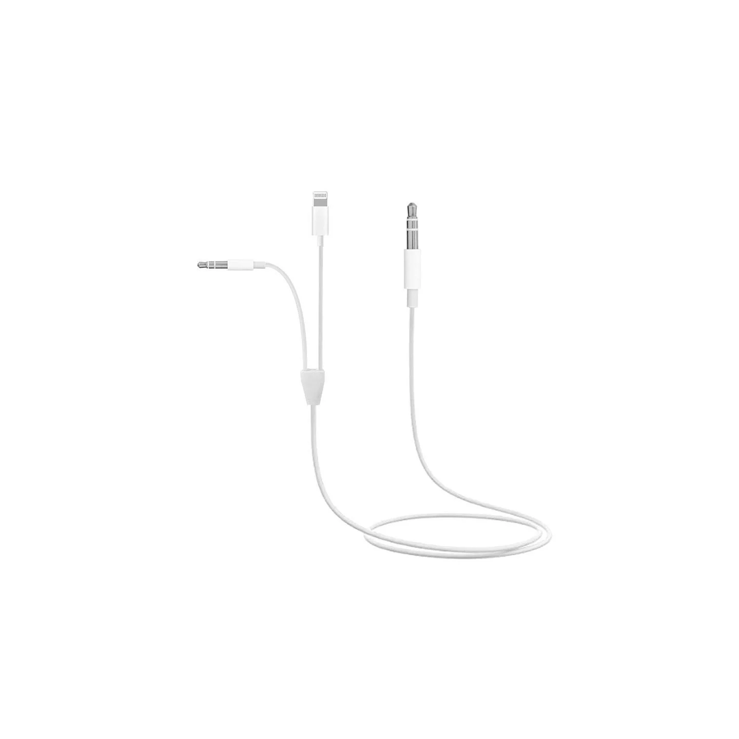 Cabo de Áudio Apokin Lightning para Duplo Jack 3,5 mm com Controlo de Volume