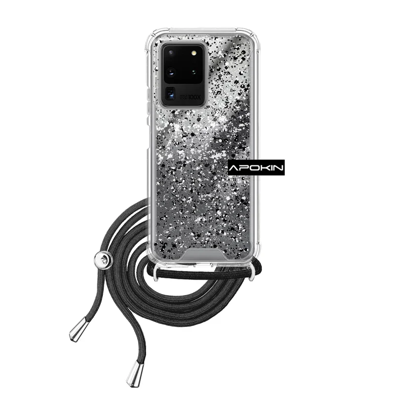Capa de Gel Apokin Transparente com Cordão para Samsung Galaxy S20 Ultra Lilás - Imagem 5