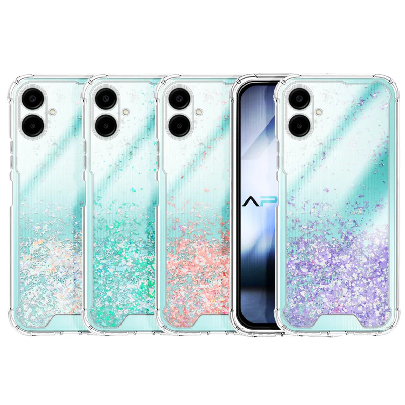 Capa Apokin para Samsung Galaxy A06 Gel com Purpurina Transparente Variedade de cores