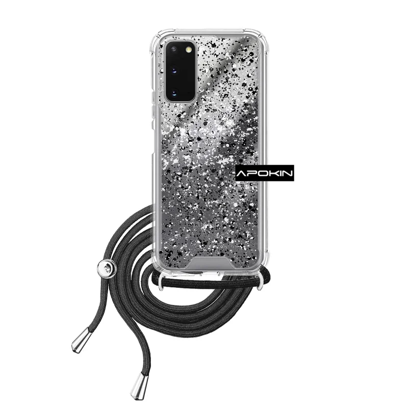 Capa Apokin para Samsung Galaxy S20 Plus Gel Transparente com Cordão Lilás - Imagem 5