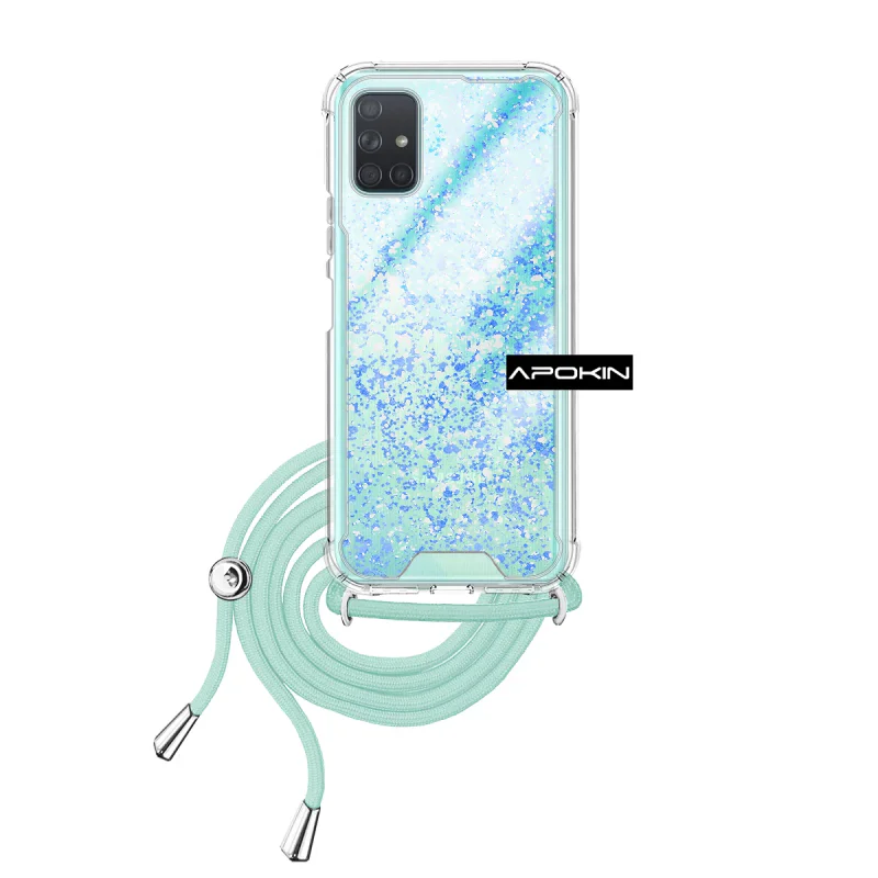 Capa Apokin para Samsung Galaxy A51 Gel Transparente com Cordão Variedade de cores - Imagem 4