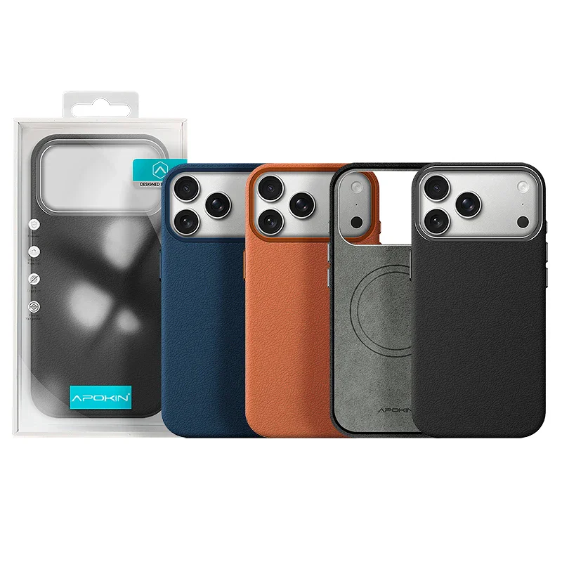 Capa Apokin para Samsung Galaxy S26 em Pele Azul - Imagem 1