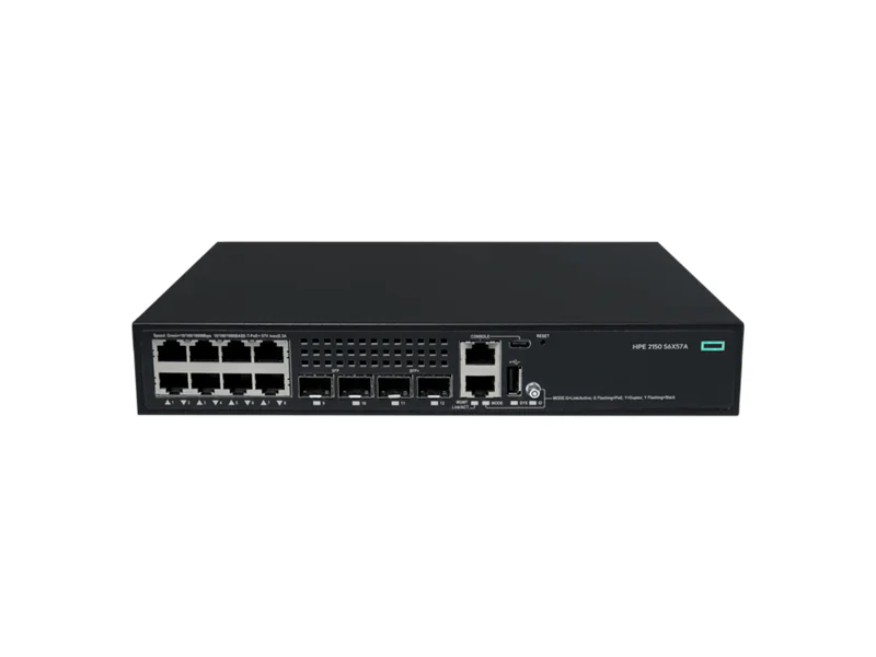 Switch Gerível HPE Networking CW 2150 8 Portas Gigabit PoE+ 2x SFP 2x SFP+ 1G/10G 125W