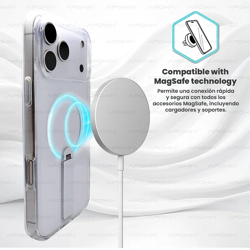 Capa Apokin para iPhone 17 com Suporte e MagSafe - Imagem 6