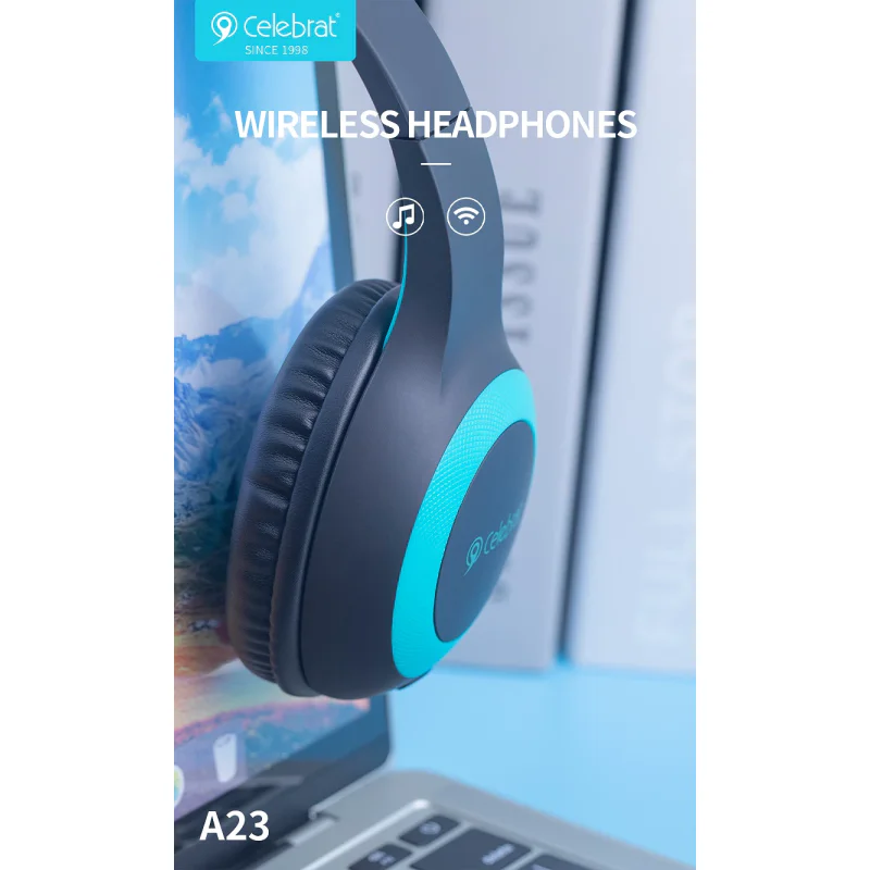 Auscultadores Bluetooth Apokin Celebrat A23 com Fita de Cabeça Preto - Imagem 5