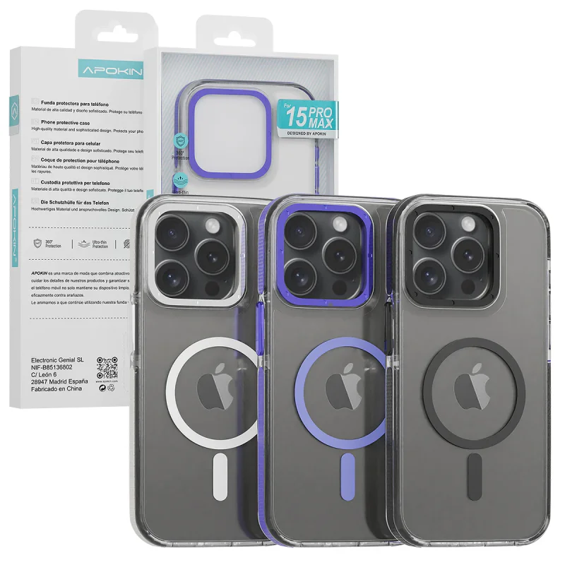Capa Apokin para iPhone 16 Pro Max Reforçada com MagSafe Variedade de cores - Imagem 5