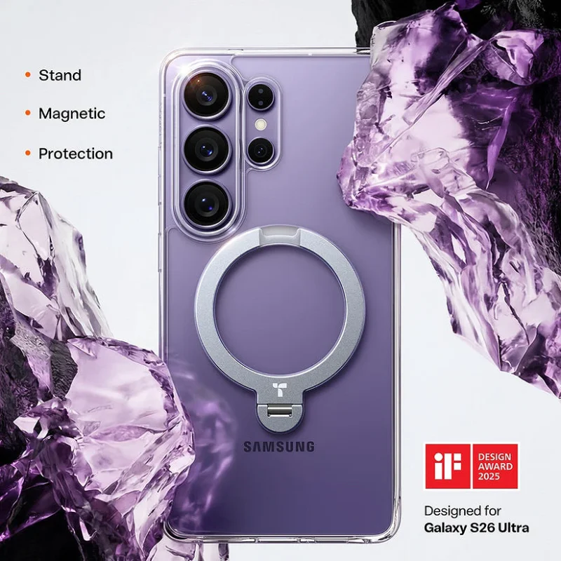 Capa Apokin Ostand Spin Series para Samsung Galaxy S26 Ultra Transparente - Imagem 5